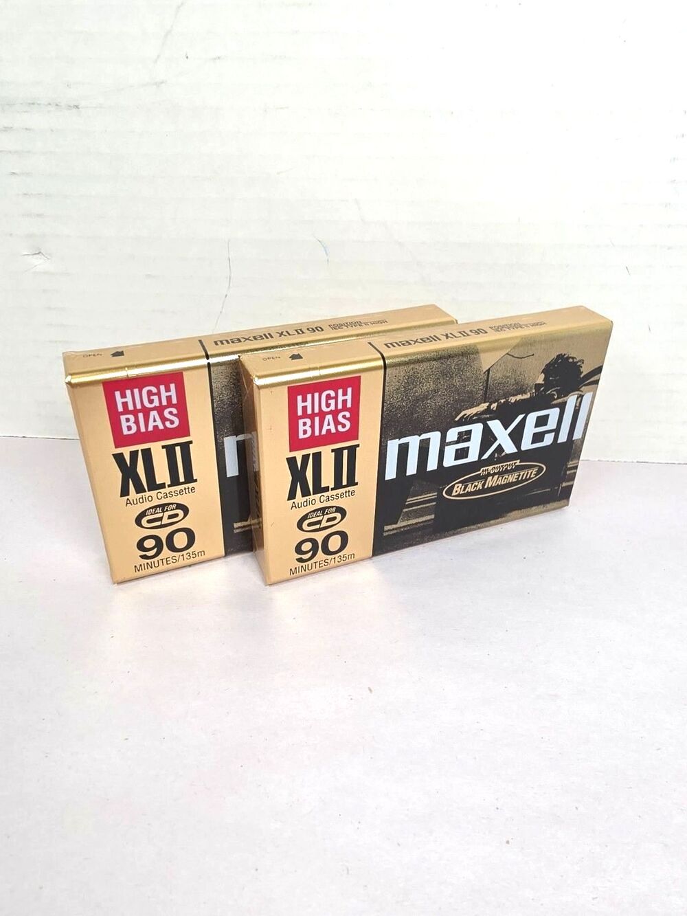 New Sealed 2 Maxell XLII 90 Minute High Bias Audio Cassette Tape Blank